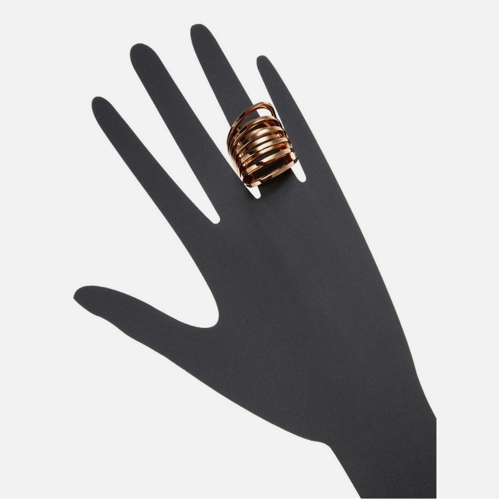 Nwot Vita Fede Futuro Cut Wide Band Ring Size 6